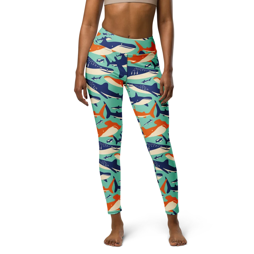 Tidal Giants on Yoga Leggings — Front