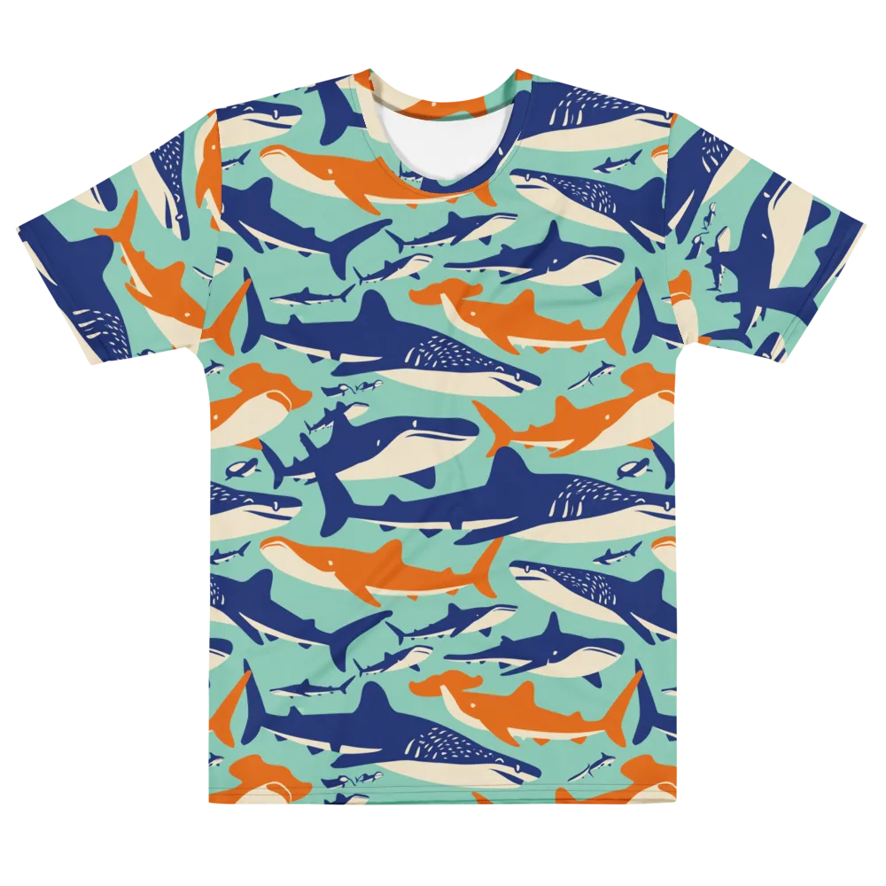 Tidal Giants on Men's Cotton Crew Neck T-Shirt — Front