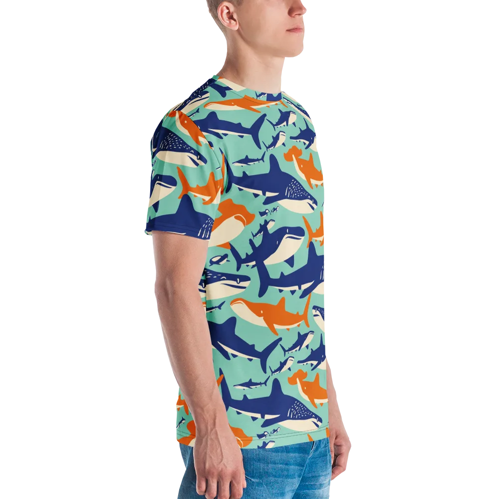 Tidal Giants on Men's Crew Neck T-Shirt — Right