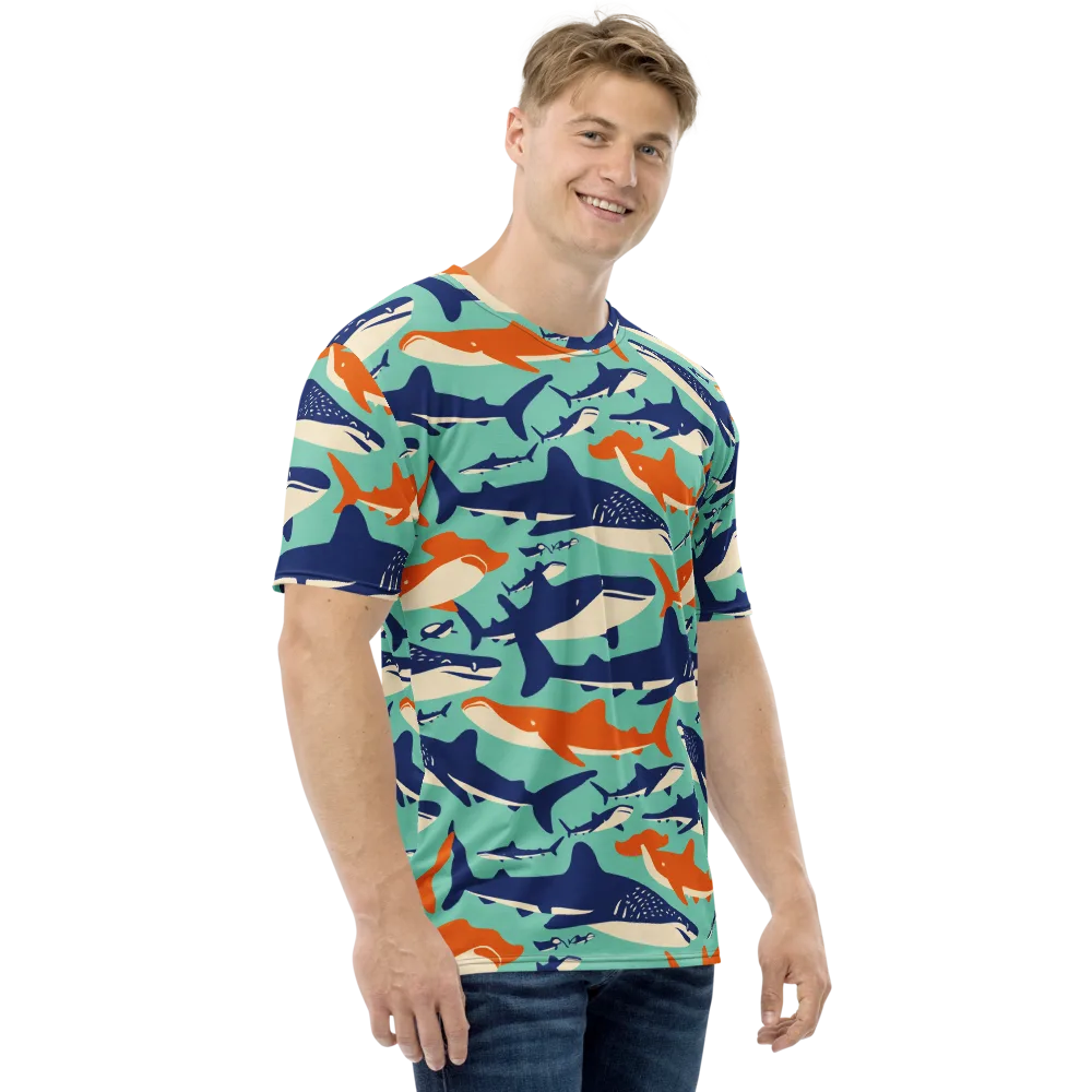 Tidal Giants on Men's Crew Neck T-Shirt — Right