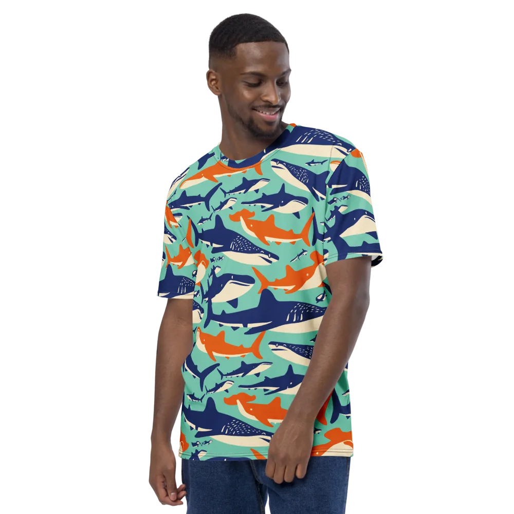 Tidal Giants on Men's Crew Neck T-Shirt — Left