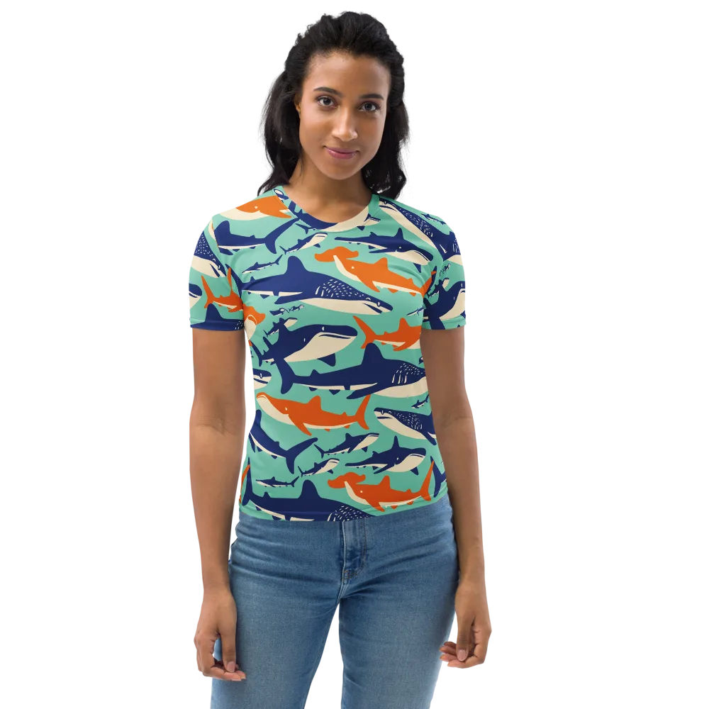 Tidal Giants on Women's Crew Neck T-Shirt — Front