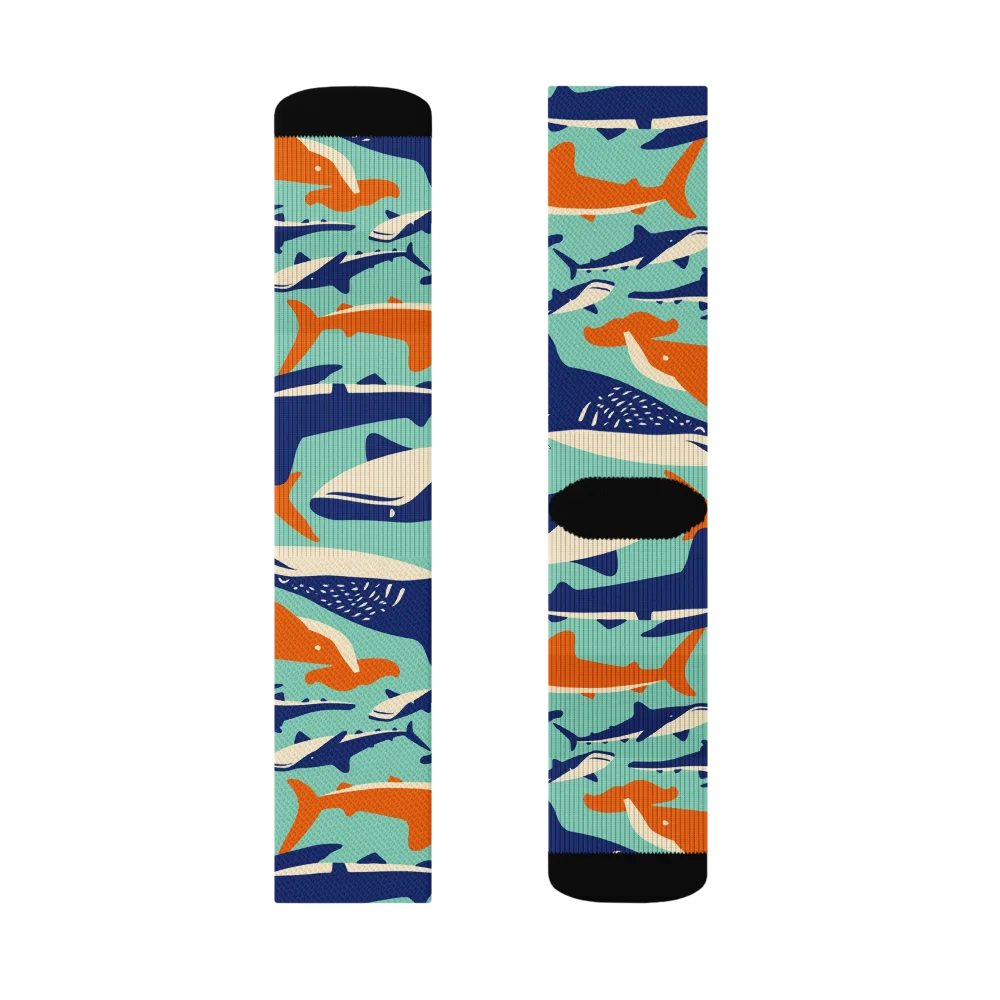 Tidal Giants on Socks — Right Sock