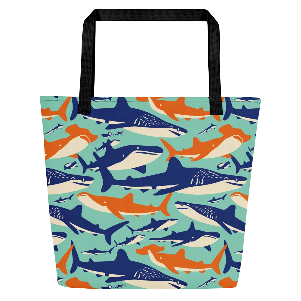Tidal Giants on Large Tote Bag W/ Pocket — Front