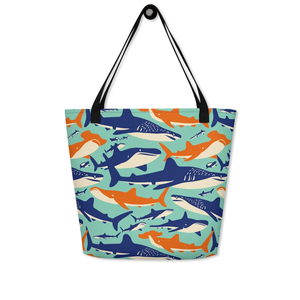 Tidal Giants on Large Tote Bag W/ Pocket — Front