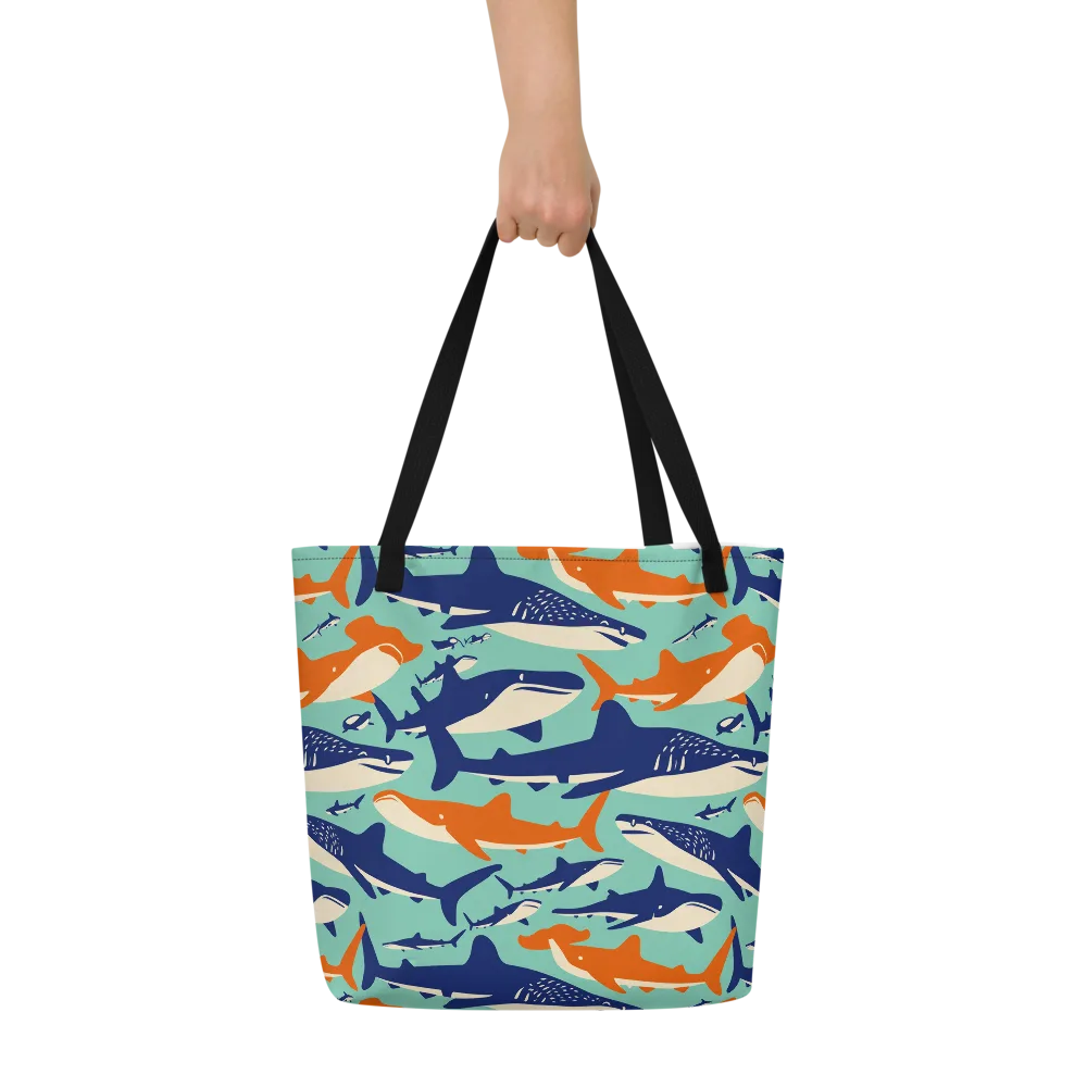 Tidal Giants on Large Tote Bag W/ Pocket — Front