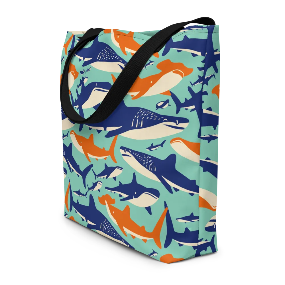 Tidal Giants on Large Tote Bag W/ Pocket — Front