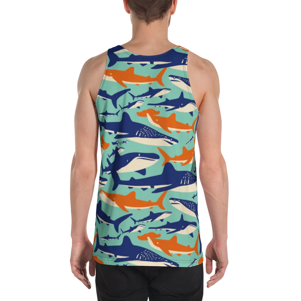 Tidal Giants on Men's Tank Top — Back