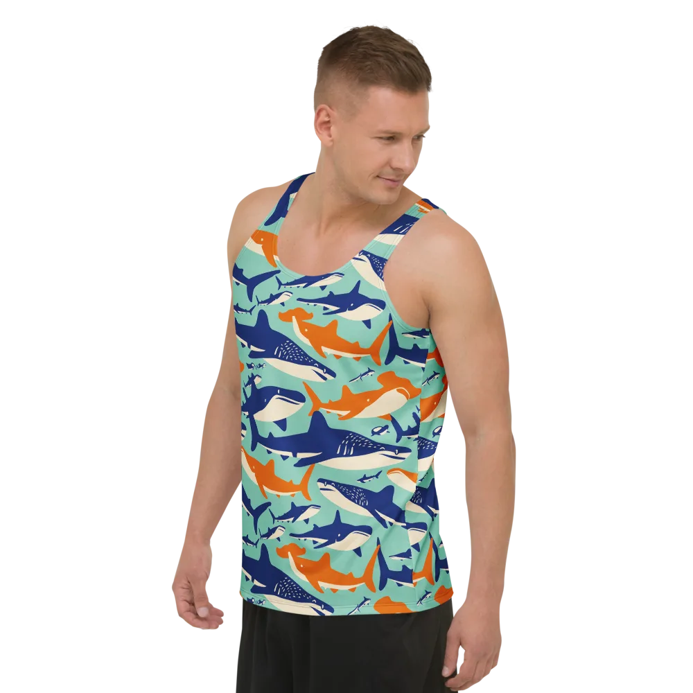 Tidal Giants on Men's Tank Top — Left Front