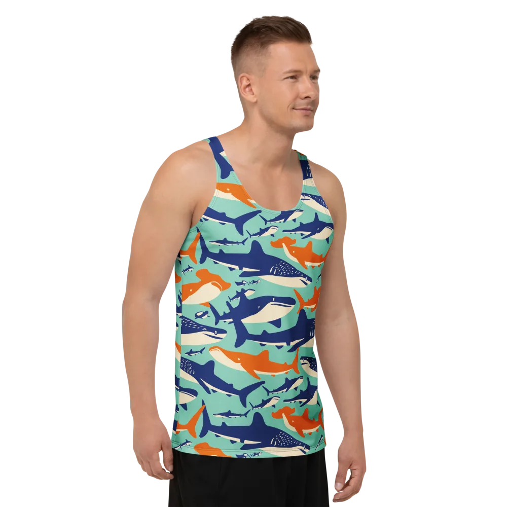 Tidal Giants on Men's Tank Top — Right Front
