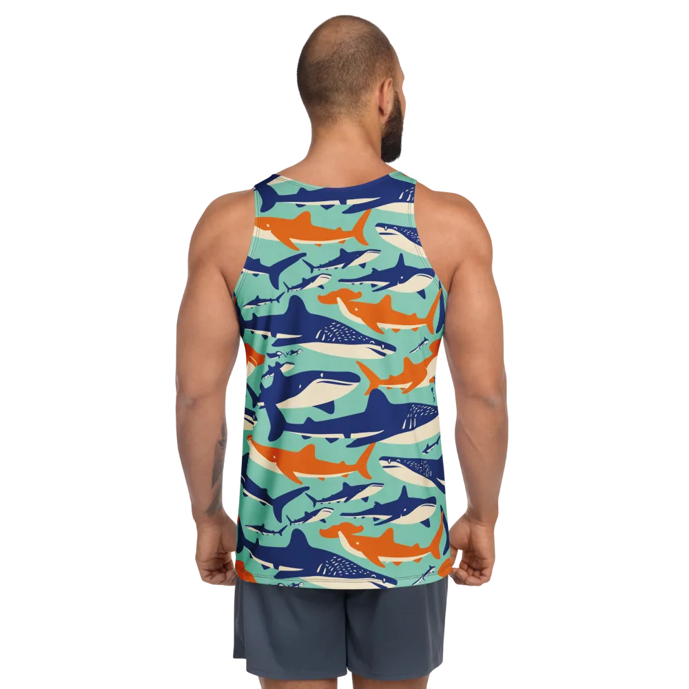 Tidal Giants on Men's Tank Top — Back