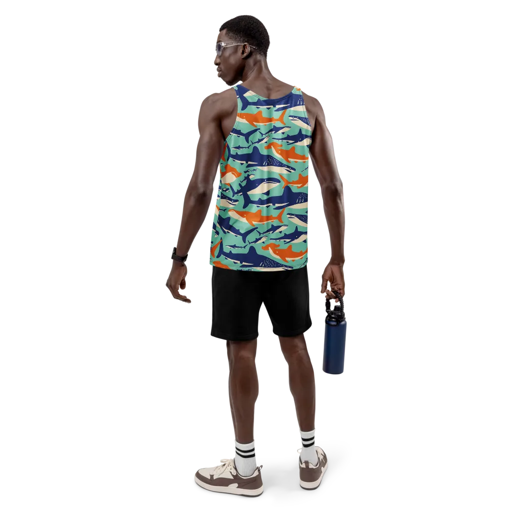 Tidal Giants on Men's Tank Top — Back