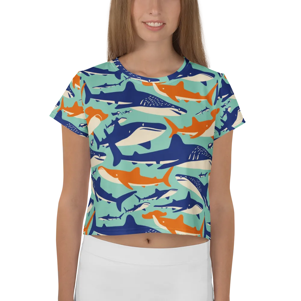 Tidal Giants on Crop Tee — Front