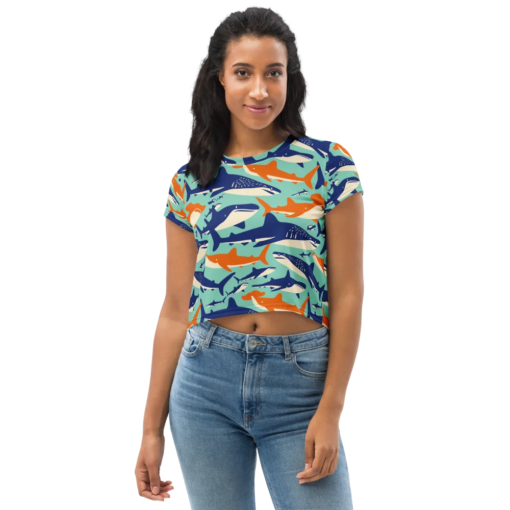 Tidal Giants on Crop Tee — Front