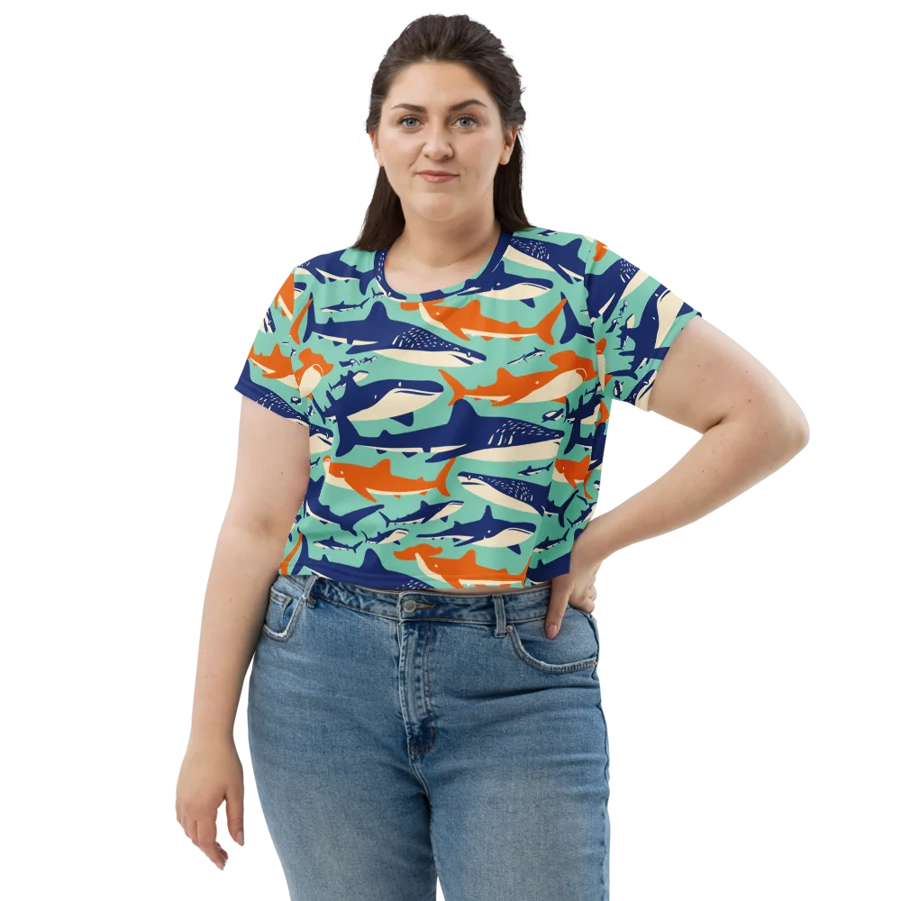 Tidal Giants on Crop Tee — Front