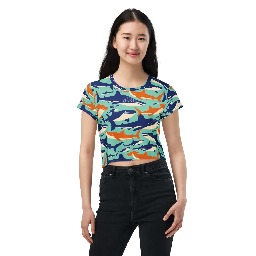 Tidal Giants on Crop Tee — Front