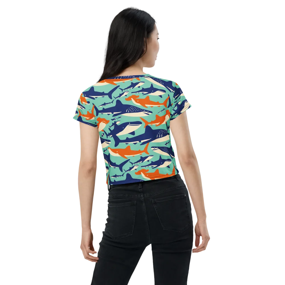 Tidal Giants on Crop Tee — Back