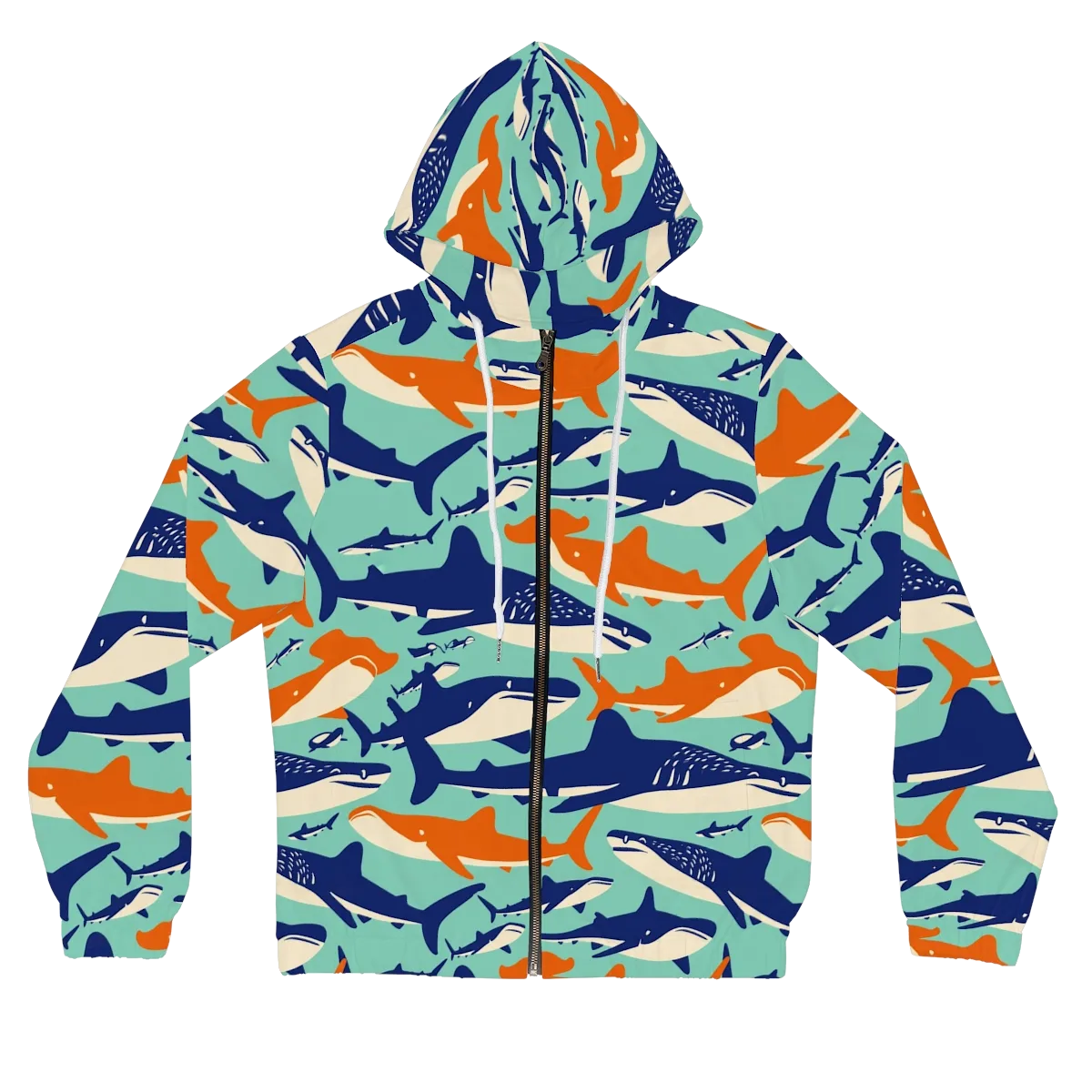 Tidal Giants on Women's Full-Zip Hoodie — Front