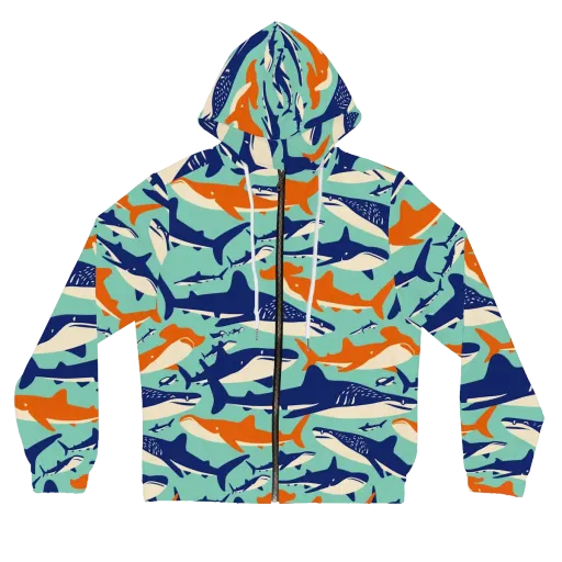 Tidal Giants on a Women's Full-Zip Hoodie