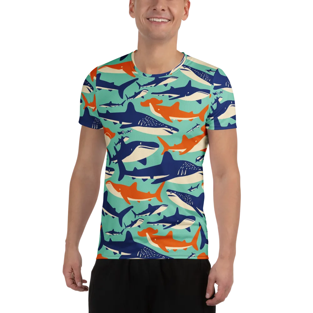 Tidal Giants on Men's Athletic T-Shirt — Front