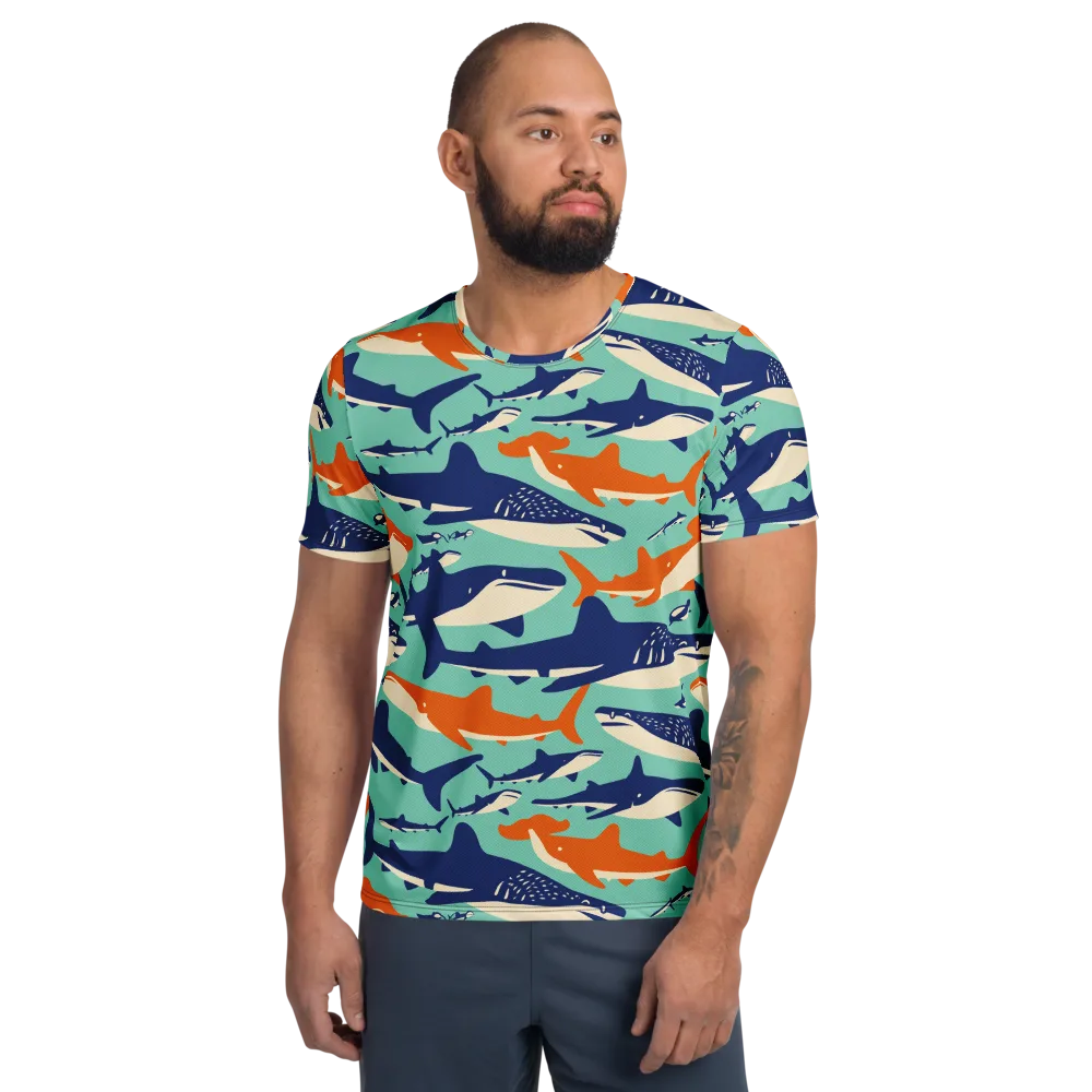 Tidal Giants on Men's Athletic T-Shirt — Front