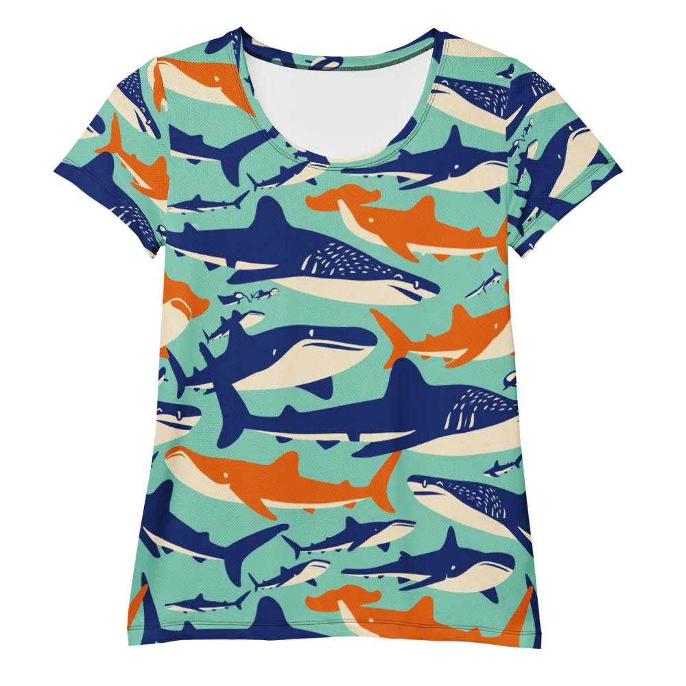 Tidal Giants on Women's Athletic T-Shirt — Front