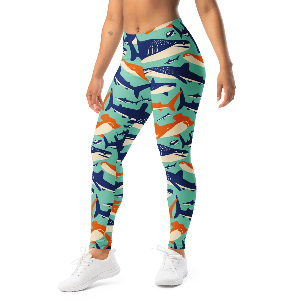 Tidal Giants on Leggings — Left Front
