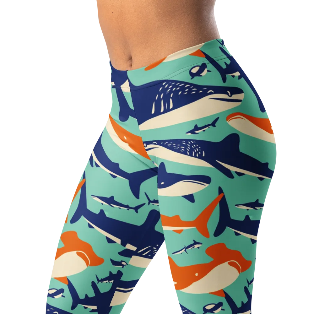 Tidal Giants on Leggings — Left Front