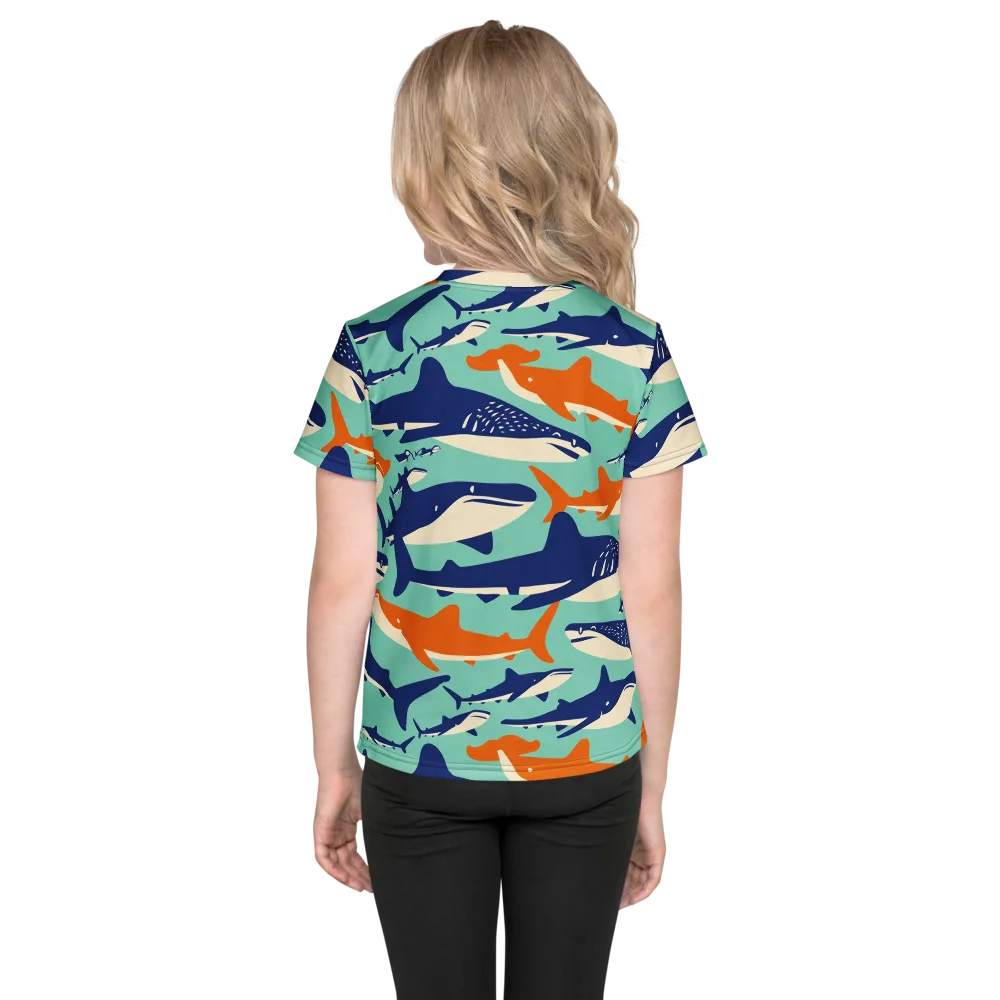 Tidal Giants on Kids Crew Neck T-Shirt — Back