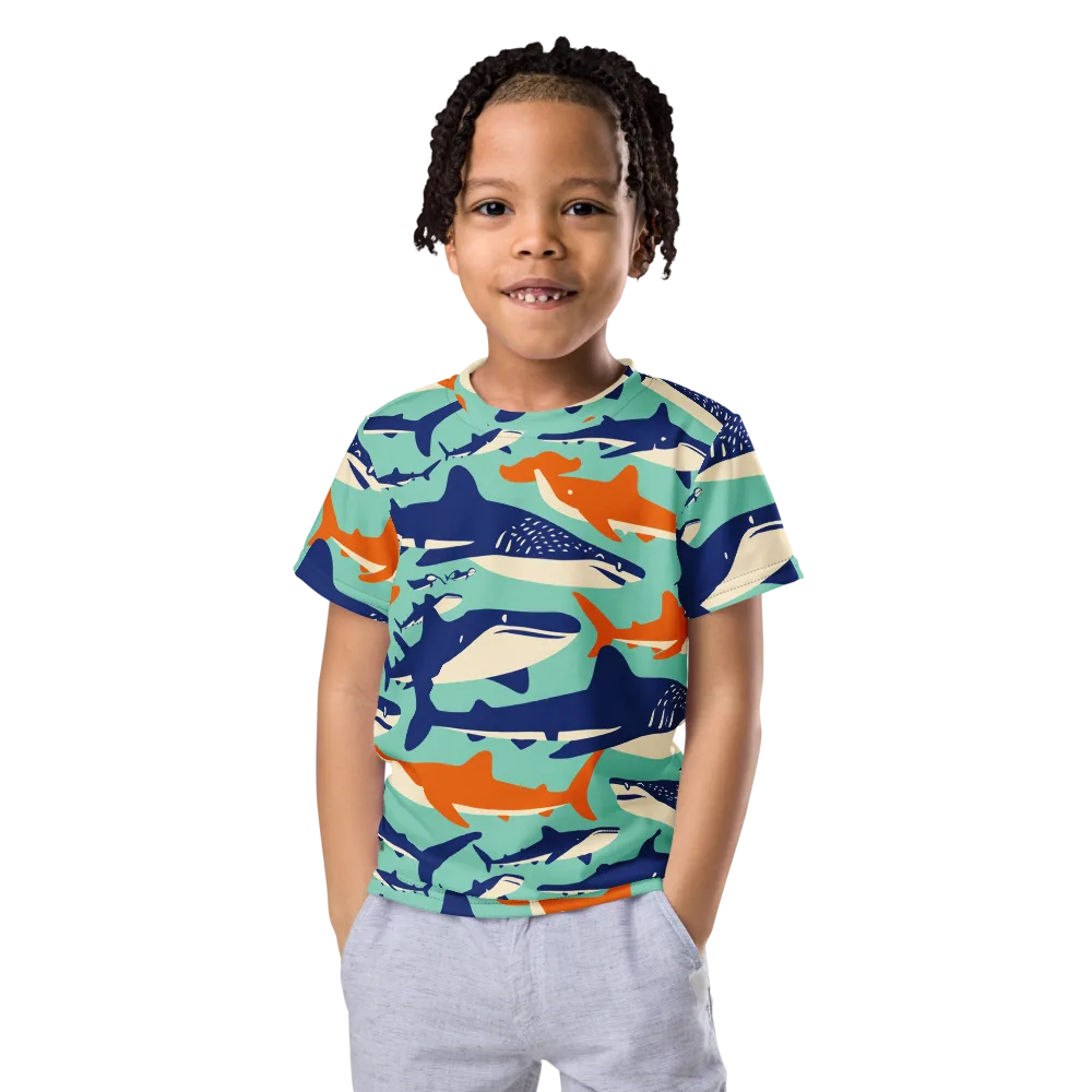 Tidal Giants on Kids Crew Neck T-Shirt — Front
