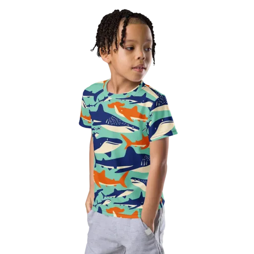 Tidal Giants on a Kids Crew Neck T-Shirt