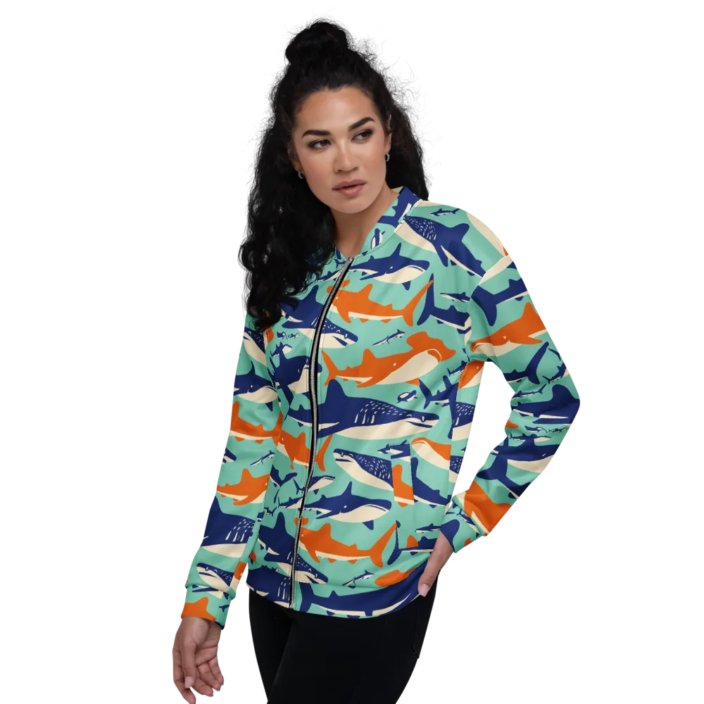 Tidal Giants on Bomber Jacket — Left