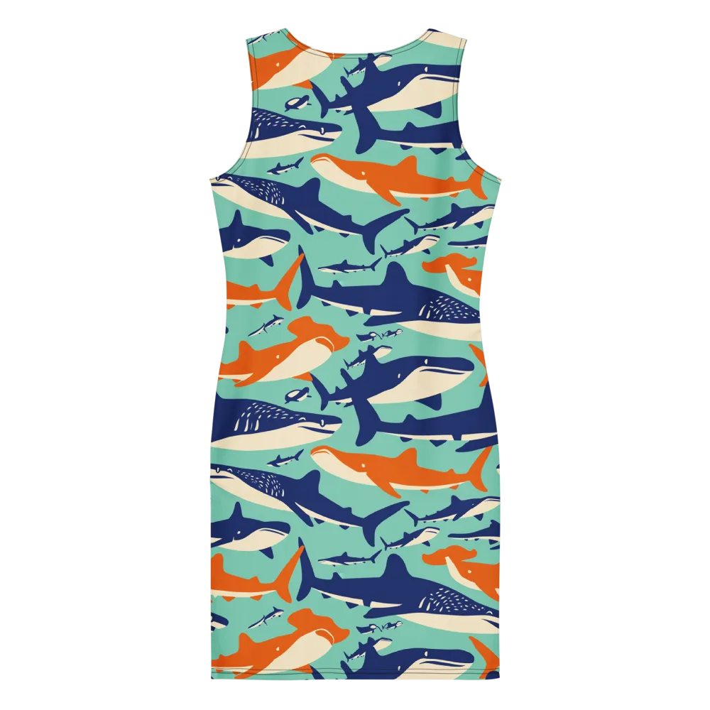 Tidal Giants on Bodycon Dress — Back