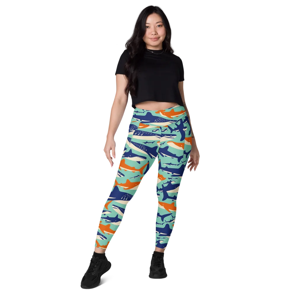 Tidal Giants on Leggings with Pockets — Front