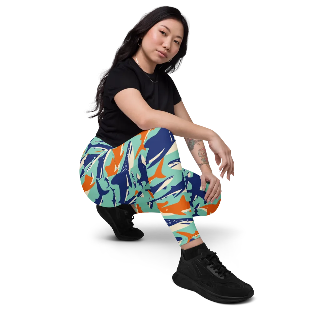 Tidal Giants on Leggings with Pockets — Right Front