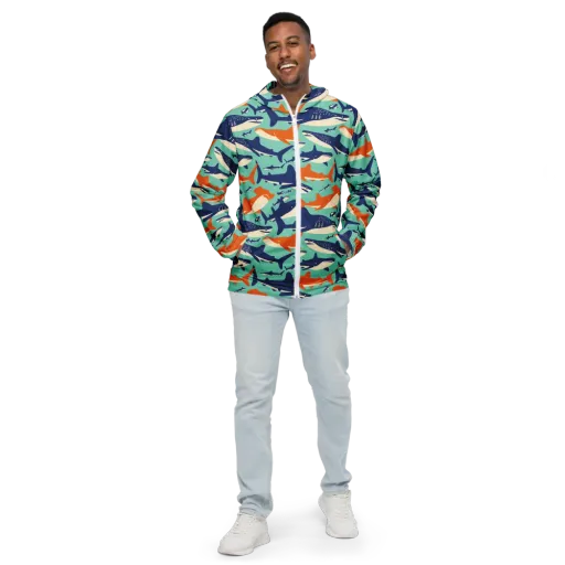 Tidal Giants on a Men's Windbreaker