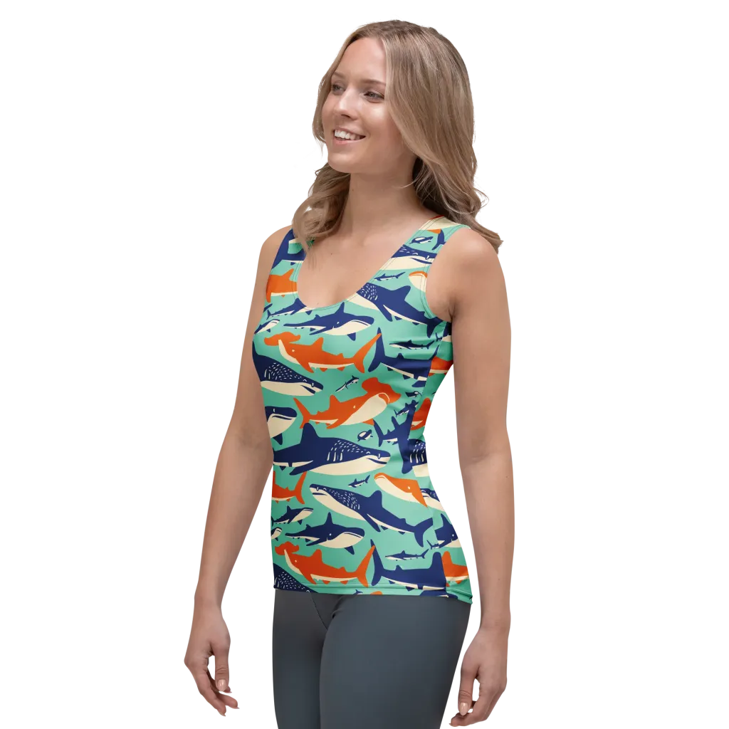 Tidal Giants on Women's Tank Top — Left Front