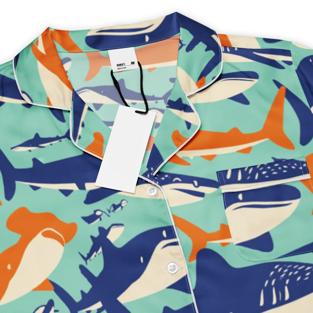 Tidal Giants on Women's Short Sleeve Pajama Top — Product details