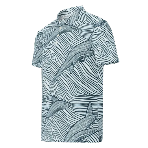 Sardine Sweep on a Men's Slim Fit Polo Shirt