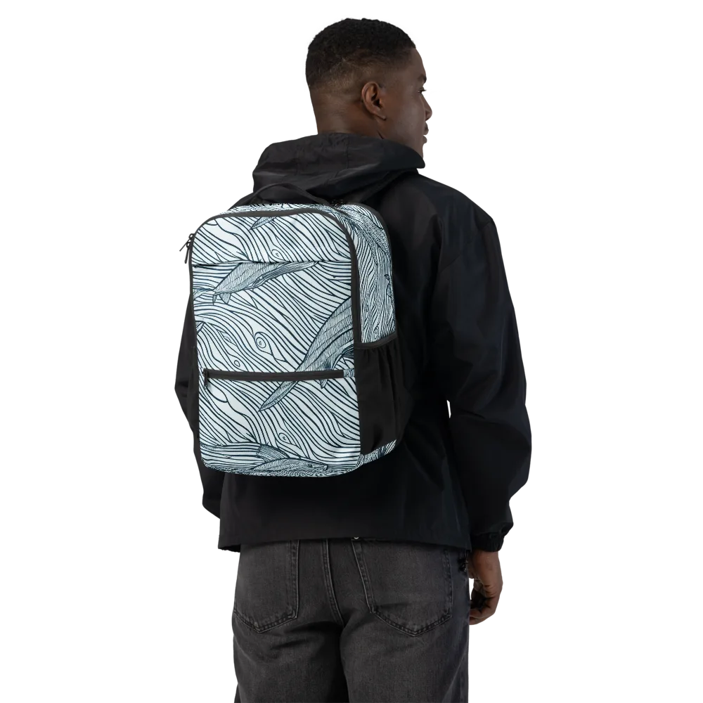 Sardine Sweep on Utility Backpack — Back