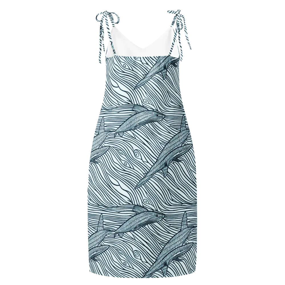 Sardine Sweep on Slip Dress — Back