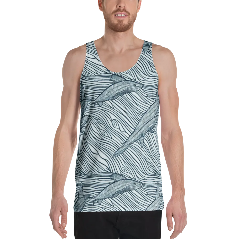 Sardine Sweep on Men's Tank Top — Front
