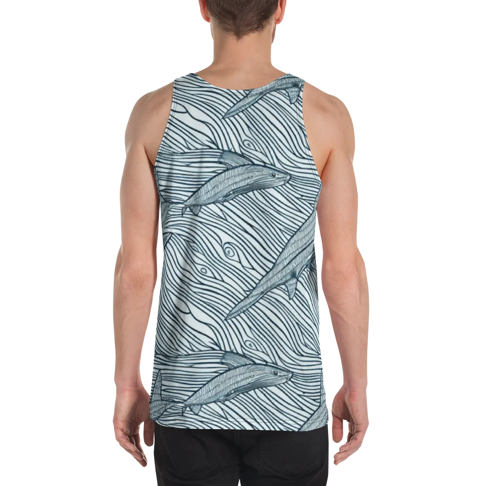 Sardine Sweep on Men's Tank Top — Back