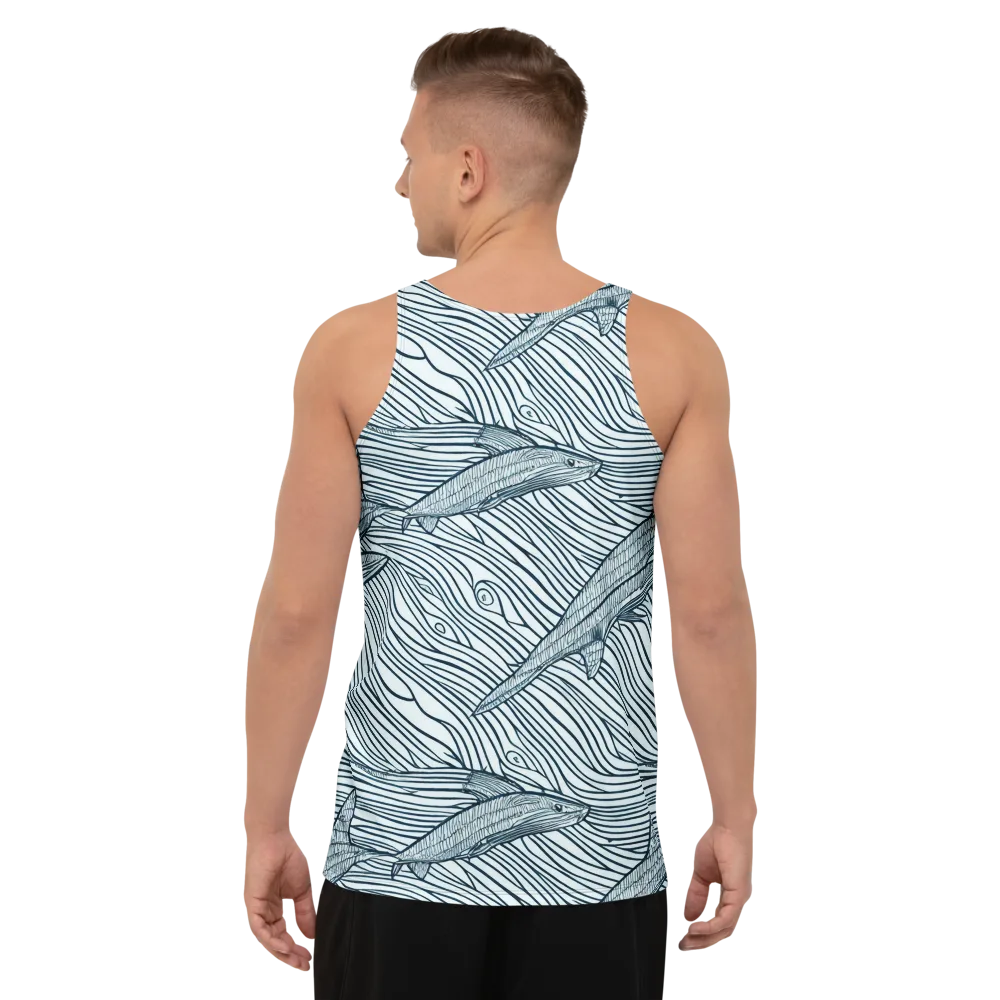 Sardine Sweep on Men's Tank Top — Back