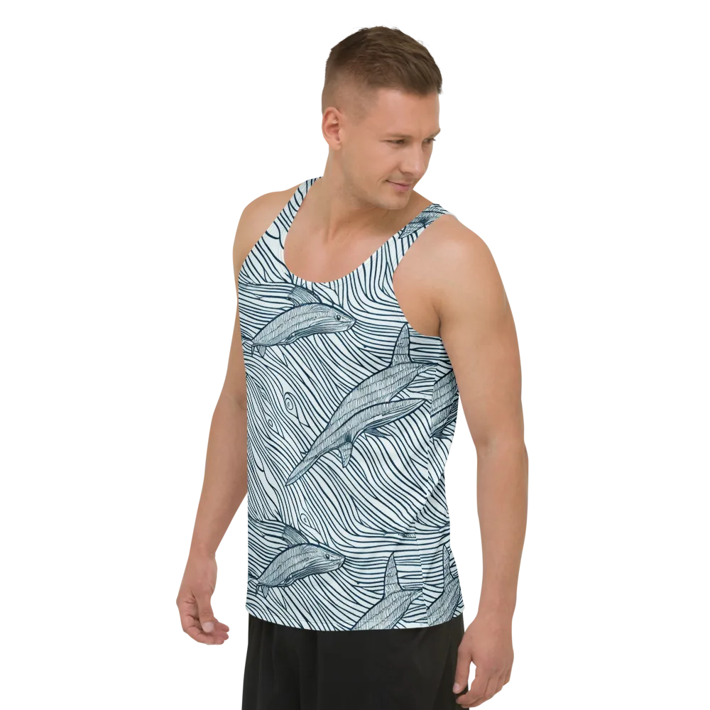 Sardine Sweep on Men's Tank Top — Left Front