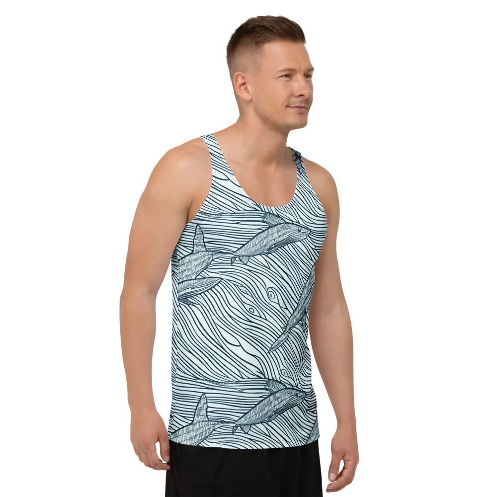 Sardine Sweep on Men's Tank Top — Right Front
