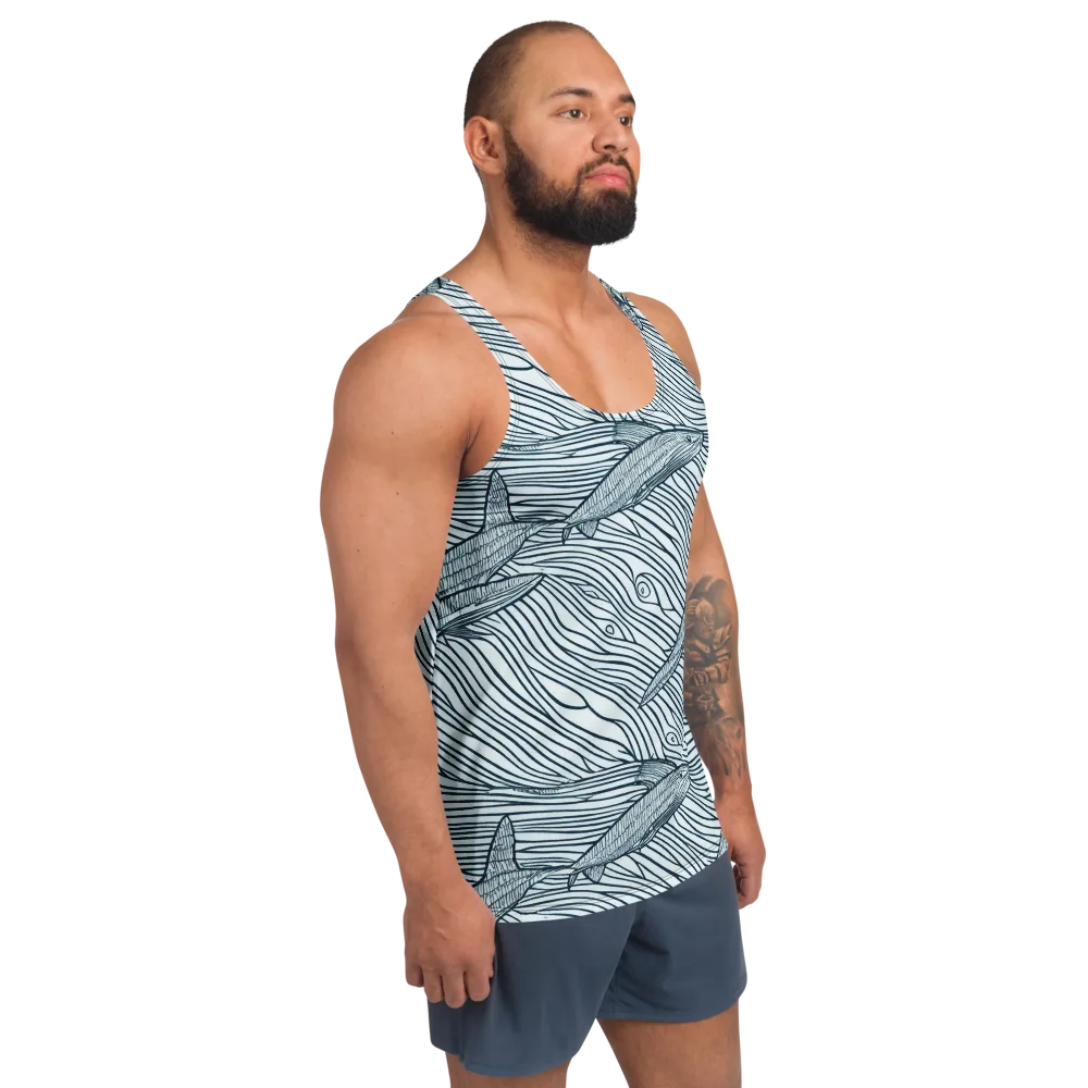 Sardine Sweep on Men's Tank Top — Right Front