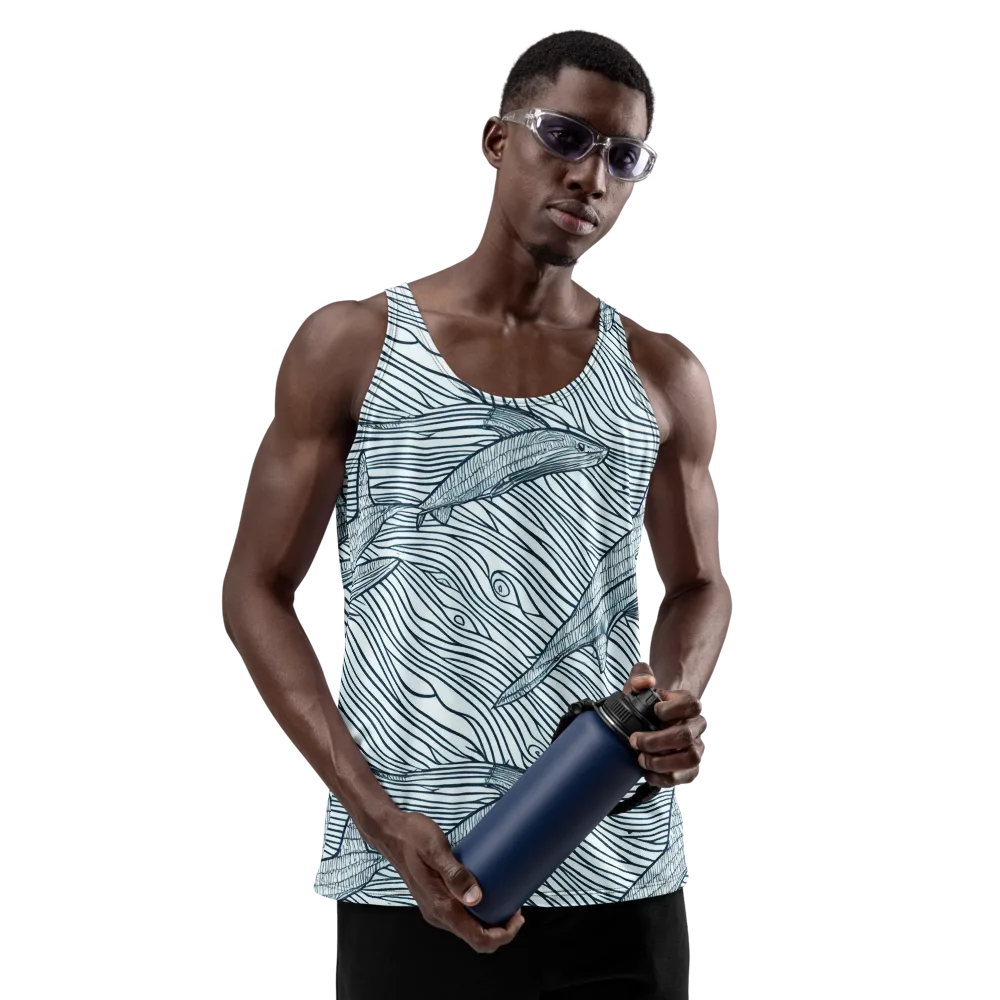Sardine Sweep on Men's Tank Top — Front