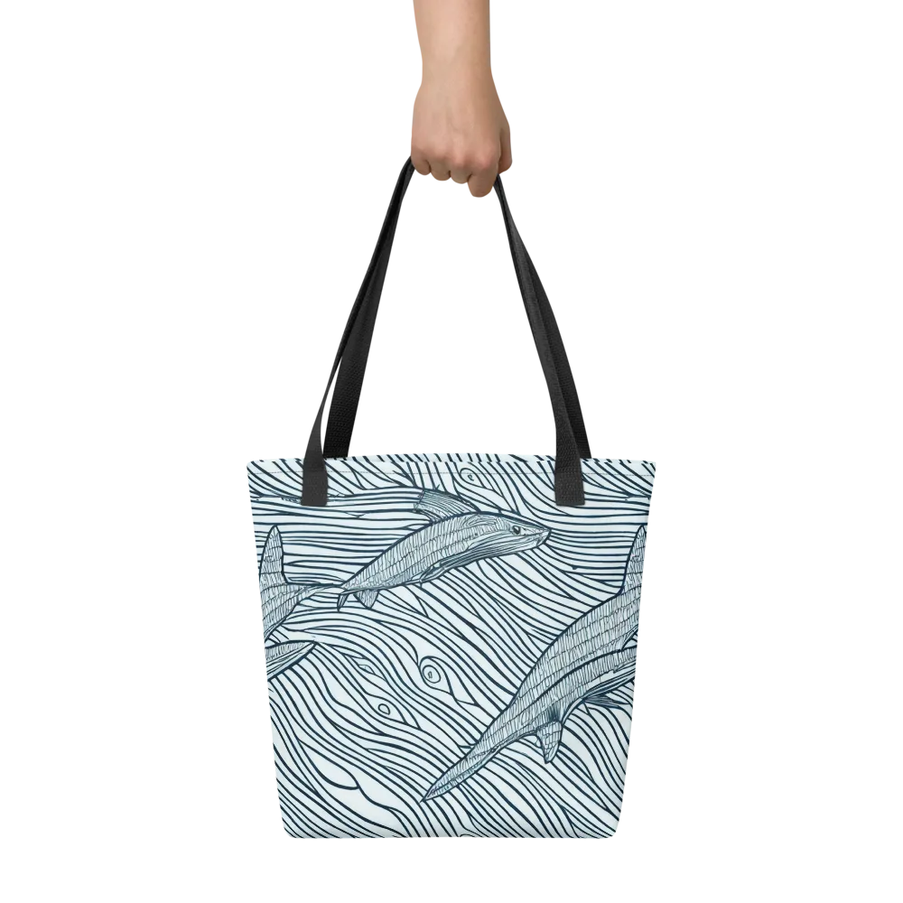 Sardine Sweep on Tote Bag — Flat print