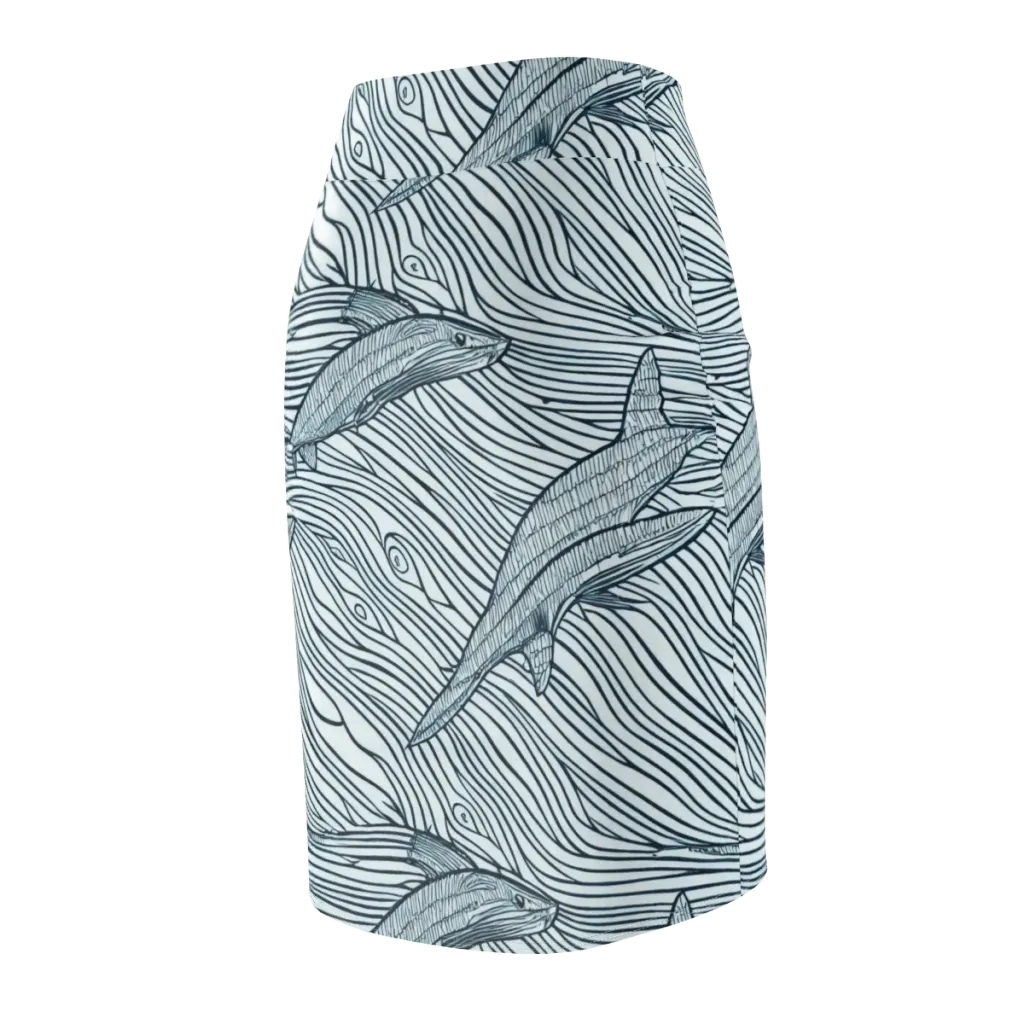 Sardine Sweep on Pencil Skirt — Back Side
